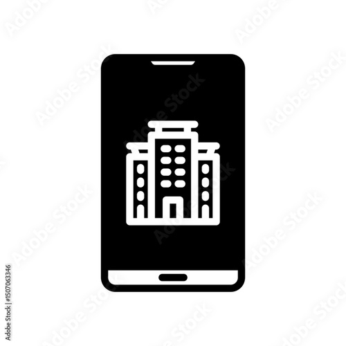 hotel app flat icon