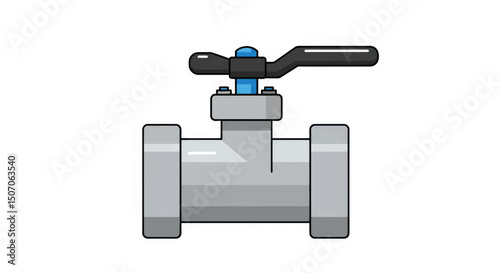 Industrial valve designed for fluid control showcases modern engineering and functionality in a straightforward manner