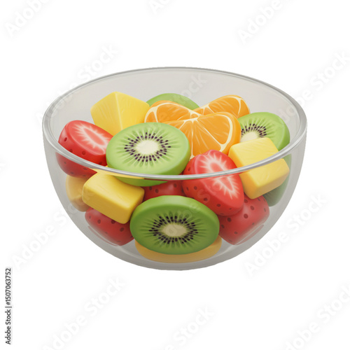 Bowl of fruit salad showing a fresh and nutritious snack.