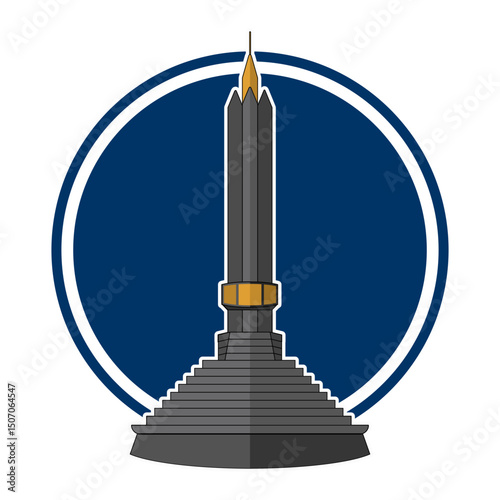 Tugu Malang Vector Illustration