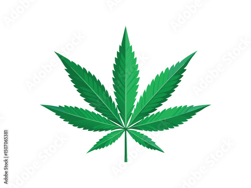 Cannabis leaf illustration isolated on white background
