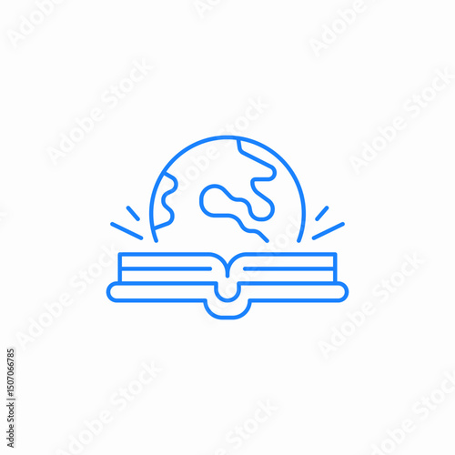 knowledge learning world icon sign vector