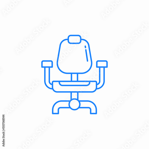 office chair swivel icon sign vector