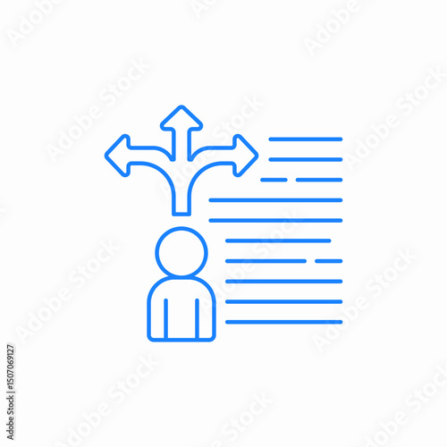 person decision options icon sign vector