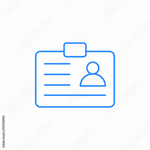 personal identification card icon sign vector