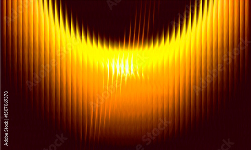 Abstract golden wave pattern creates dynamic visual flow in a dark background during late evening