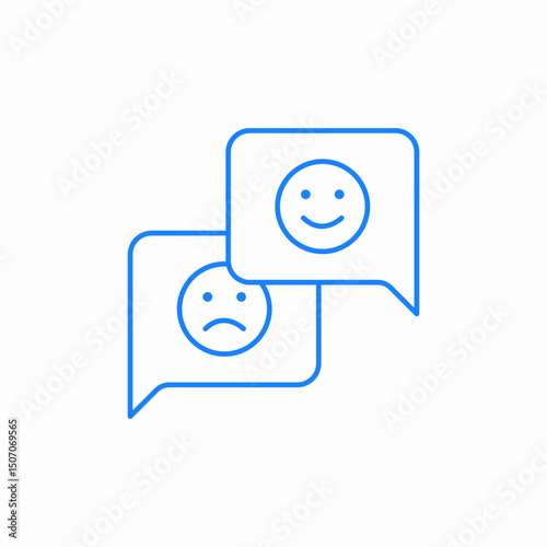 positive negative feedback icon sign vector