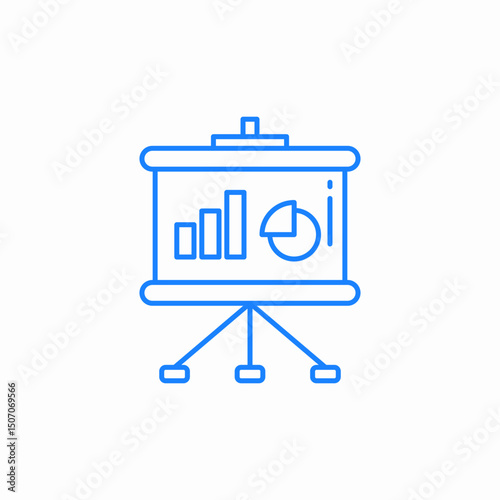 presentation chart analytics icon sign vector