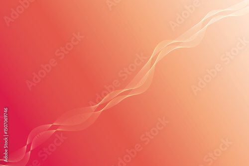 Abstract flowing wave lines creating an elegant modern backdrop design with warm colors and gradient effect