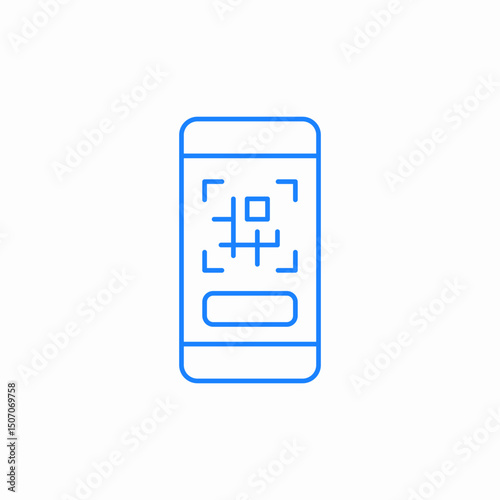 qr code payment icon sign vector