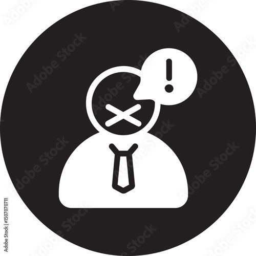 censored glyph icon