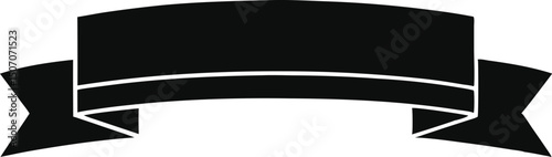 An ornate ribbon banner is displayed against a transparent backdrop perfectly for any design