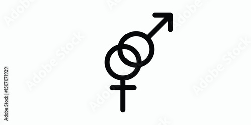 Gender icon with symbols of Venus and Mars. Icon design for international women's day celebrations