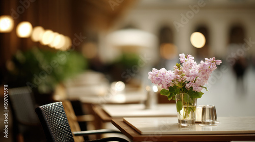 charming europeanstyle street cafe illuminated by ultrabright colorful lights photo