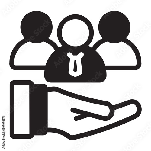 social responsibility glyph icon