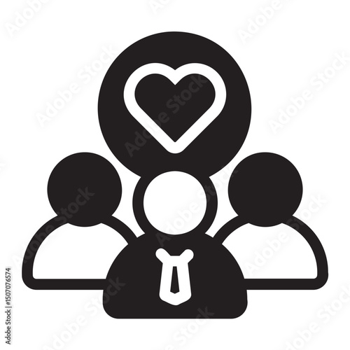Solidarity glyph icon