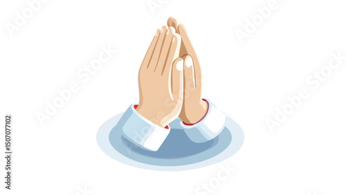Prayer and Worship Hands in Submission
