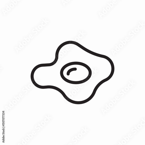 fried eggs icon vector sign