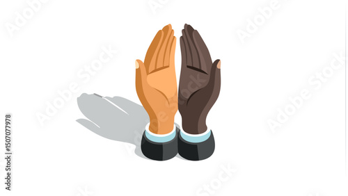 Islamic Prayer Ritual Hands United in Worship