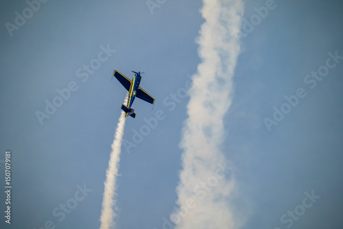 Solo Stunt Plane in Action Saudi Airshow Precision photo