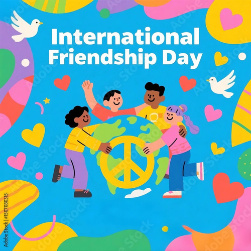 International Friendship Day Poster – United in Diversity and Joy