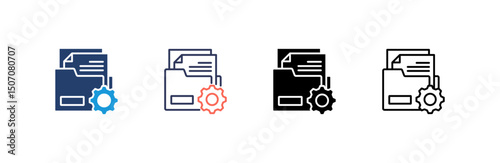 Folder Icon set multiple style collection