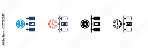 Timeline Icon set multiple style collection