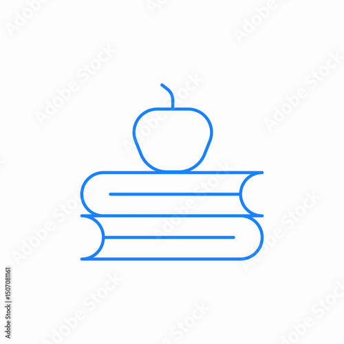 book apple education icon sign vector