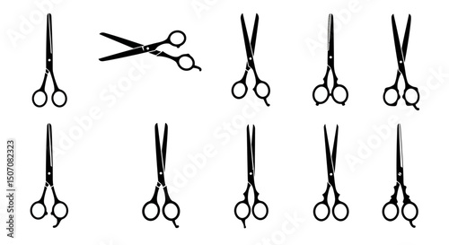 vector set of scissors