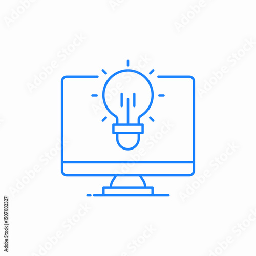 computer idea innovation icon sign vector