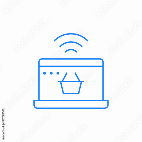 smart shopping online icon sign vector