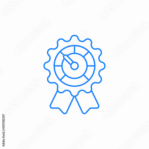 speedometer gauge performance icon sign vector