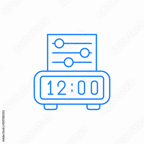time control settings icon sign vector