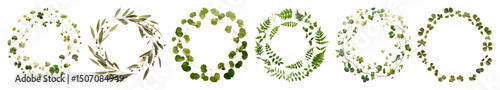 Wallpaper Mural PNG Natural decorative wreaths collection, element set on transparent background Torontodigital.ca