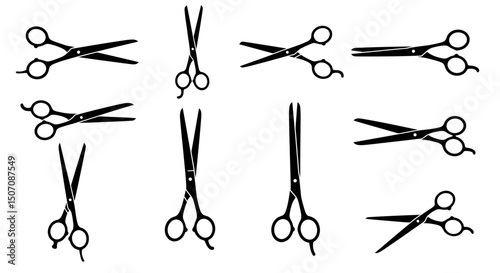 set of silhouettes of tools