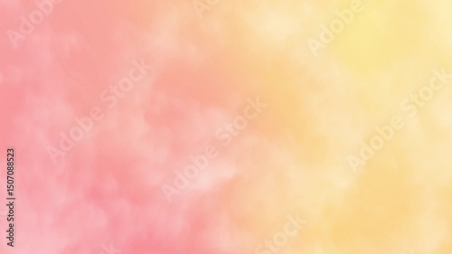 Soft pastel pink and yellow color gradient background, creating a dreamy blurred ethereal abstract texture