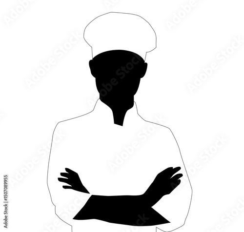 chef silhouette vector illustration