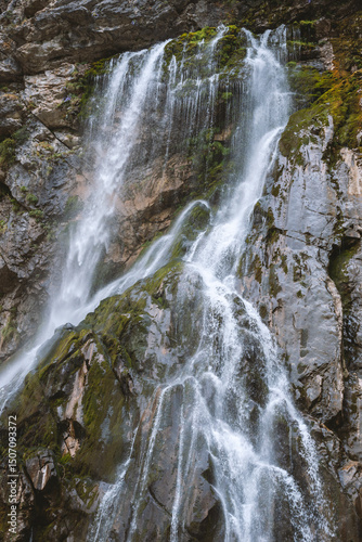 scenic mountain waterfall
