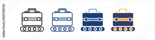 Luggage Icon Set Multiple Style Collection