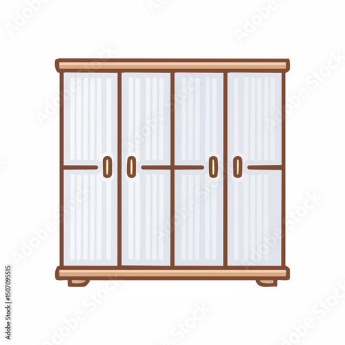 minimalist wooden cabin icon in isolated background