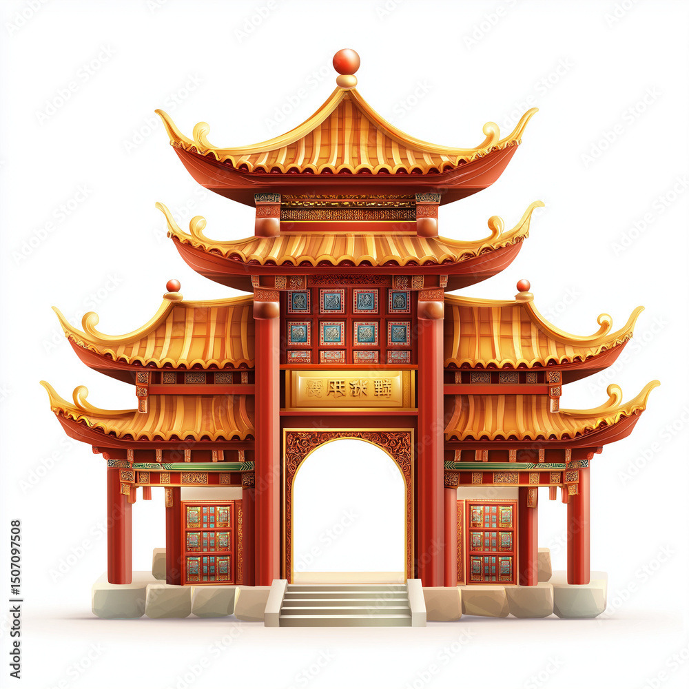 Fototapeta premium Graphic element isolation background for your design asset, game asset, video game, mobile game, web asset Illustration 