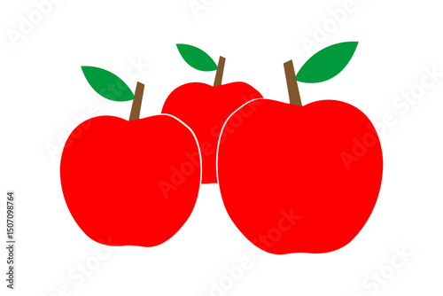 illustration of three apples