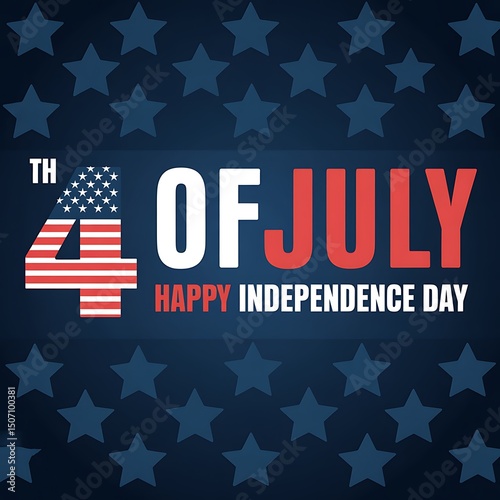4th of July Independence Day. USA Patriotic Day. 4th of July