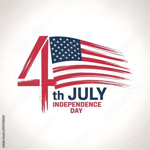 4th of July Independence Day. USA Patriotic Day. 4th of July