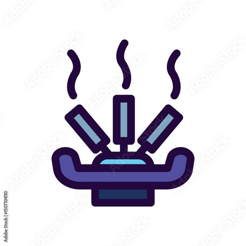 International Yoga Day Incense Stick Icon
