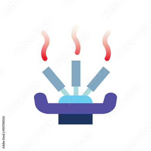 International Yoga Day Incense Stick Icon