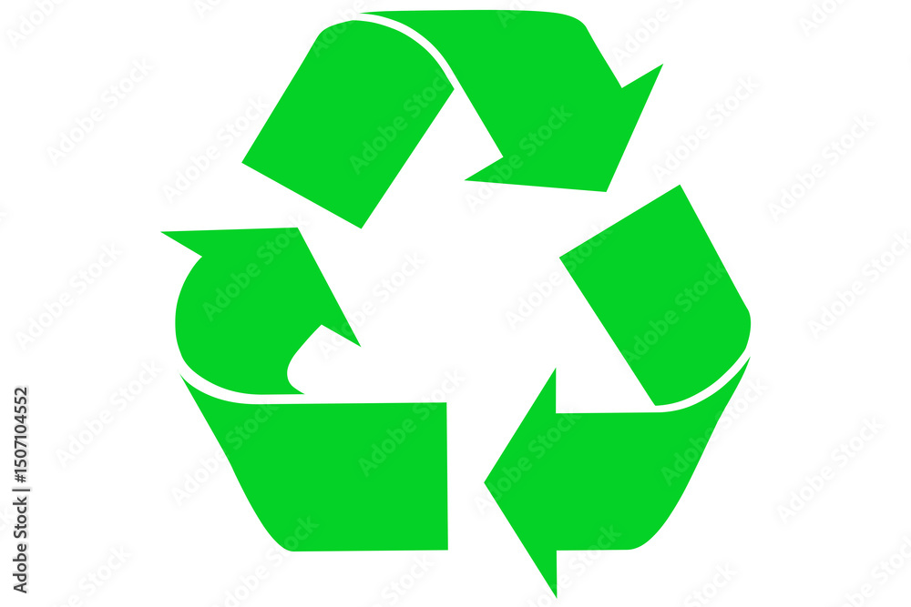 Obraz premium green recycle symbol on transparent background