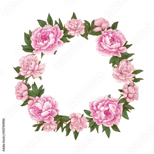 pink rose frame