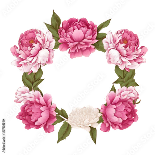 pink rose frame