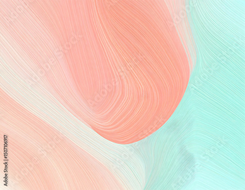 Soft pastel abstract background with flowing pink and mint green brush strokes, creating a smooth, elegant texture perfect for modern design and minimal decor.